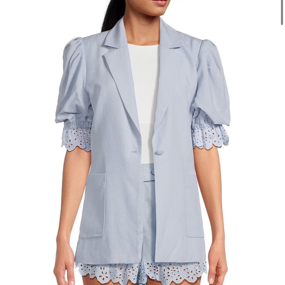 ISO: Jess southern puff sleeve eyelet lace detailed statement blazer